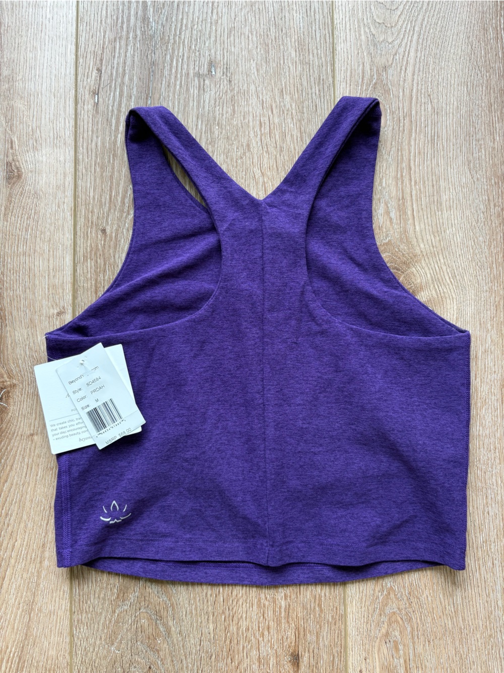 Beyond Yoga Deep Purple Racerback Crop - Picture 2 of 4